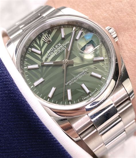 rolex date just green dial|Rolex Datejust 36mm green dial.